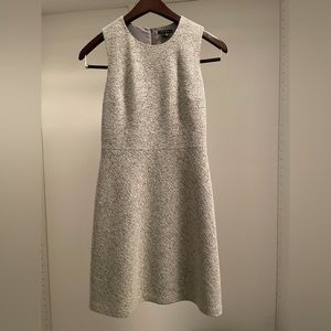 Theory gray wool sleeveless shift dress